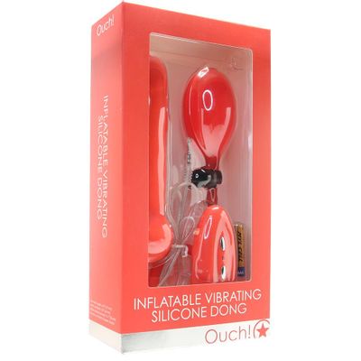 Ouch! Inflatable Vibrating Silicone Dildo