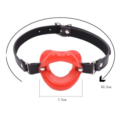 SM Sexy Erotic Suit Adult Sex Toys Goods Leather Handcuff Bondage Slave Leather Lips Gay Flip Fetish Pouting Restricted H5