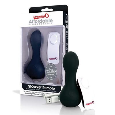 The Screaming O - Affordable Rechargeable Moove RC Flexible Vibrator (Black)