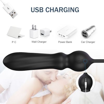 Sex Toys for Couples Anal Plug Vibrator in with Penis Ring and Ball Loop 9 Speed Dildo G-spot Vibrating Clitoris Anal Stimulator