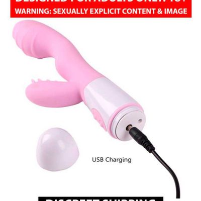 Low Noice G-spot Vibrator With USB Charging And Clitoris Massager Sex Toy For Men Or Women By Naughty Nights + Free Kaamraj Lubricant