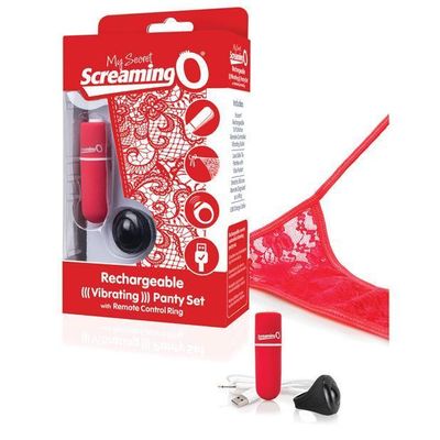 The Screaming O - My Secret Rechargeable Remote Control Panty Vibrator (Red)