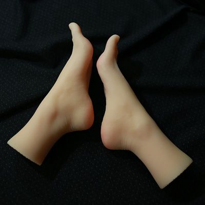 Foot Model Cloned for Art Silicone Female Female Fake Nail Leg Display Tarsel Bone Ankle Rubber Male Plastic Mannequin Dummy 38A