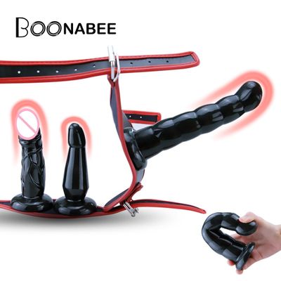 Adjustable Realistic Strapon Dildo Lesbian Strap-on G Spot Stimulator Anal Plug Sex Dildo Woman Adult Sex Toys for Adults