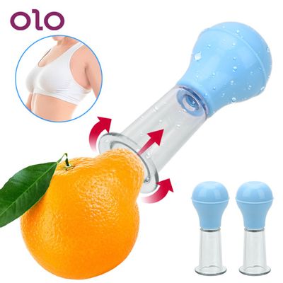 OLO 1 Pair Nipples Sucker Breast Enlarger Vacuum Pump Sucker Breast Massage Sex Toy For Couple Flriting Adult Games