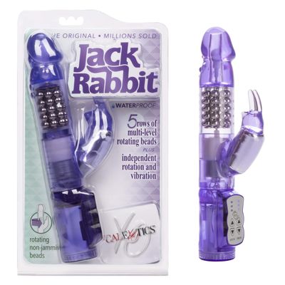 California Exotics - Jack Rabbit Waterproof 5 Rows Jack Rabbit Vibrator (Purple)