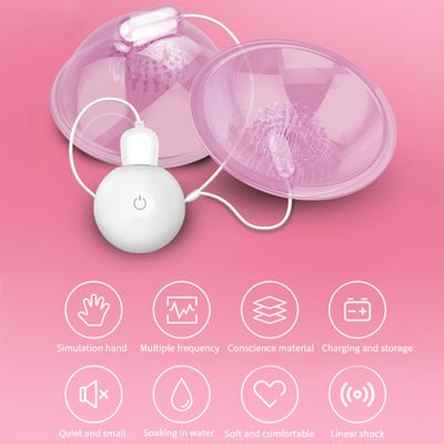 Breast Nipple Massager With Suction Cups Electric Nipple Sucking Vibrator Sucker Vibrator Sex Toy for Women Breast Heath Care
