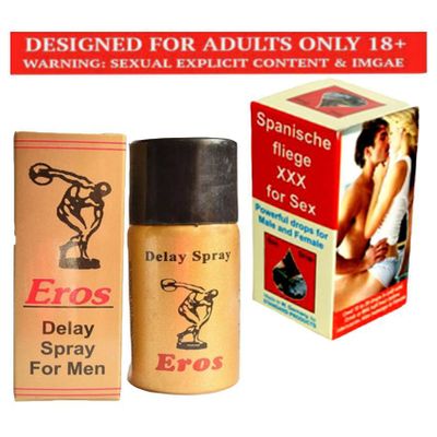 Eros delay spray men for long sexual time+Spanisshe Fliege XXX for men & women