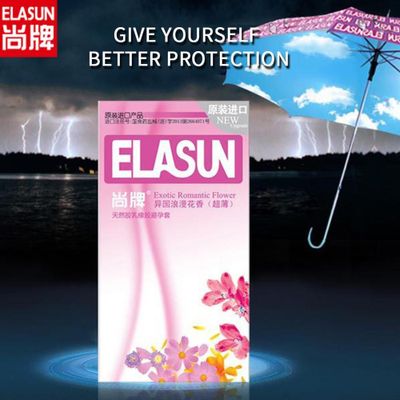 ELASUN Jasmine Flavor Condoms ,Ultra Thin Condoms Pleasure for her Natural Latex Rubber Condoms For men