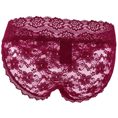 Remote Control Burgundy Lace Panty & Vibe Set - S/M