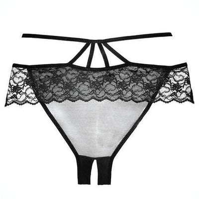 Allure Lingerie - Adore Angel Crotchless Panty O/S (Black)