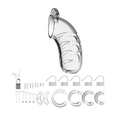 Shots - Man Cage Chastity Cock Cage Model 4 4.5" (Clear)