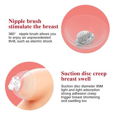 Breast Enhance Erotic Pleasure For Women Masturbator Female Nipple Sucker Vibrator BatteryPowered Strong Licking Nipple Massage