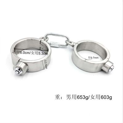 Black Emperor stainless steel special handcuffs, removable, male and female SM adult toys, couple sex goods