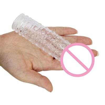 Crystal Sleeve Silicone Spike Condoms for Male Delay Set Cover Couple Toys