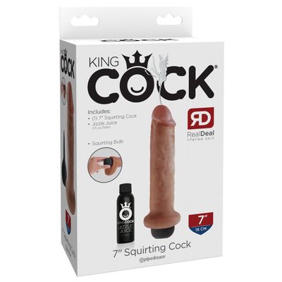Pipedream - King Cock 7" Squirting Cock (Brown)
