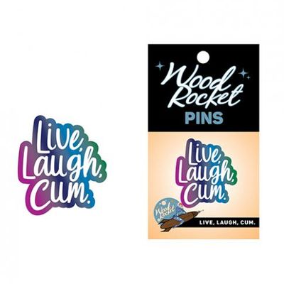 Wood Rocket Live Laugh Cum Large Pin &#8211; Multi Color