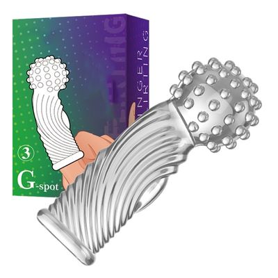 Female Finger Cots Sex Toys Women Stimulate Vaginal Silicone Finger Condom Finger Cots For Same Sex Les Finger Sets Sex Toys