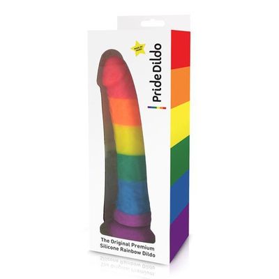 Pride Dildo - Silicone Rainbow Dildo 8"