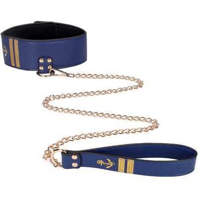 Ouch! Sailor Themed Collar with Leash