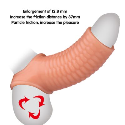 Buy Silicone Reusable Penis Sleeve Flexible Glans Penis Enlarger