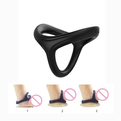 2020 New 3 in 1 Silicone Penis Ring Ultra Soft Cock Ring for Erection Enhancing Sex Toys For Men Delay Ejaculation Scrotum Lock