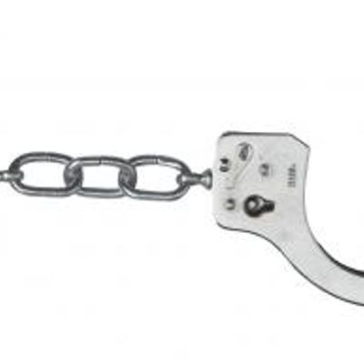 Nickel Coated Steel Handcuffs With Single Lock &#8211; Silver