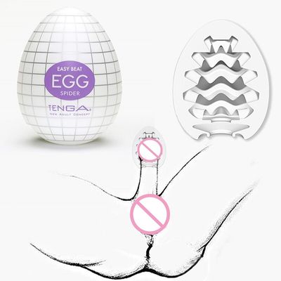 2 Pcs EGG  Men Portable G-spot Stimulator Massager Pleasure Device For Men Masturbation Sex Toys For Men Egg Masturbator