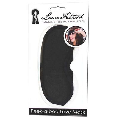 Lux Fetish - Peek A Boo Love Mask (Black)