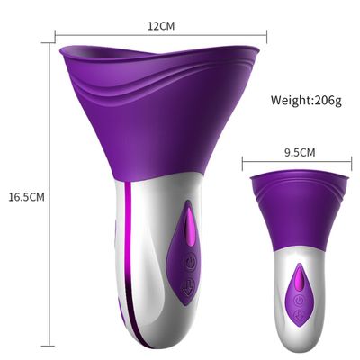 Oral Licking Clit Tongue Vibrator Nipple Stimulation Sucker Vibrator USB Vibrating Breast Enlargement Massager Sex Toy for Women