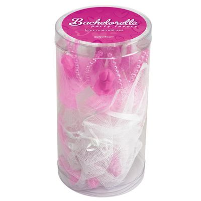 Pipedream - Bachelorette Party Favors Fancy Crown with Veil (Pink)