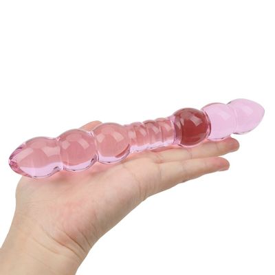 IKOKY Dual Head Anal Plug Prostate Massage Female Masturbation Glass Sex Products Butt Stimulation Erotic Sex Toys for Women