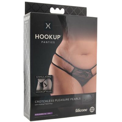 Hookup Pleasure Pearl Panties and Plug - OSXL