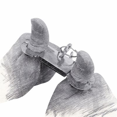 Pretend play Stainless steel thumb cuffs with key bondage lock metal handcuffs slave restraint BDSM tool sex toy cosplay game