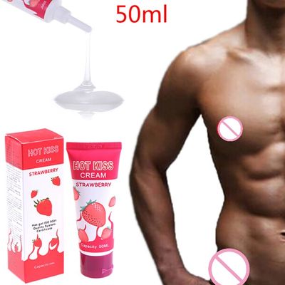 50ml Strawberry Cream Sex Lube Lubricant Oil Cream Body Massage Oil Lubricant for Anal Sex Grease Oral Vaginal Love Gel