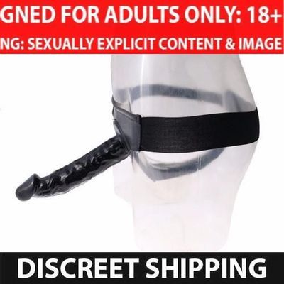 Hollow Dong Life-Like_Black Strap-On_Harness_Dildo Extender Gspot