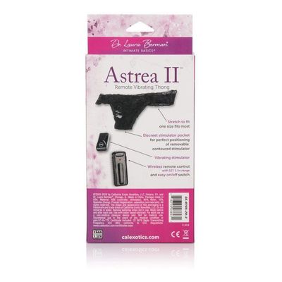 California Exotics - Dr. Laura Berman Intimate Basics Astrea II Remote Vibrating Thong (Black)