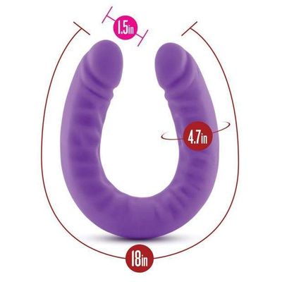 Blush Novelties - Ruse Slim Double Dong 18" (Purple)