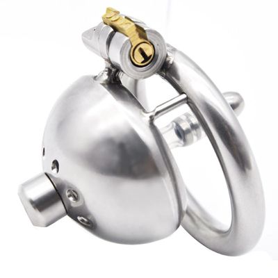 Men Stainless Steel Chastity Belt Cock Cage with Removable Anal