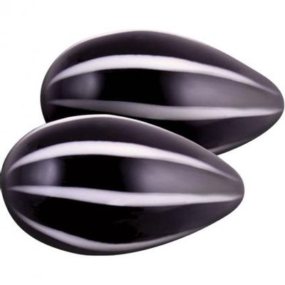 Crystal Premium Glass Eggs Black 1.75 By 1 Inch