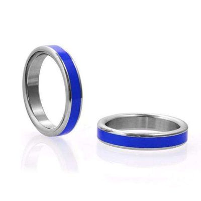 M2m Stainless C-ring W/blue Band &#038; Bag 1.875in