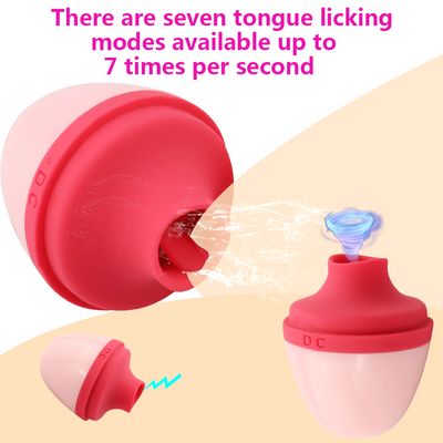 Mute Nipple Tongue Licking Vibrator Clitoral Licking Breast Enlarge Massage Apple Shape Egg Women Sex Toys Female Masturbator