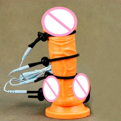 Hot Sale Electro Shock Therapy Penis Extender Penis Rings Cock Ring, Electric Shock Penis Stimulation Massage Sex Toys For Men