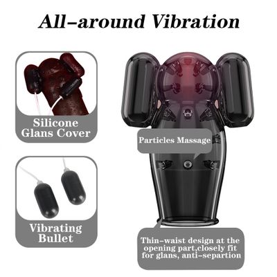Double Bullet Glans Vibrator For Men Penis Exerciser 12 Speeds Remote Conntrol Penis Glans Trainer For Delay Ejaculation Sex Toy