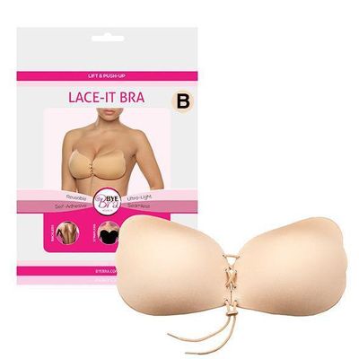 Bye Bra - Lace and Push Up Lace-It Bra Cup B (Nude)
