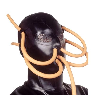 Latex Mask Rubber Hood Mask with Breathing Tube Gummi bdsm sex bdsm mask sex toys for couples bdsm bondage bdsm mask latex mask