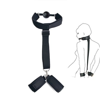 Handcuffs Bdsm Bondage Set Sex Toys For Woman BDSM Bondage Restraint Strap System Wrists & Ankle Cuffs Gags&muzzles Sex Shop