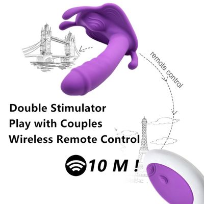 Wear Dildo Butterfly Vibrator Sex Toys for Couple Orgasm Masturbator Wireless Remote Control Dildo Vibrators for Women Panties