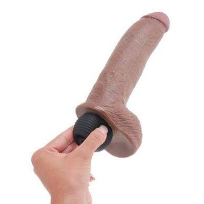 Pipedream - King Cock Squirting Cock with Balls 9" (Brown)