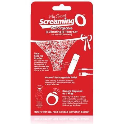 The Screaming O - My Secret Rechargeable Remote Control Panty Vibrator (Red)